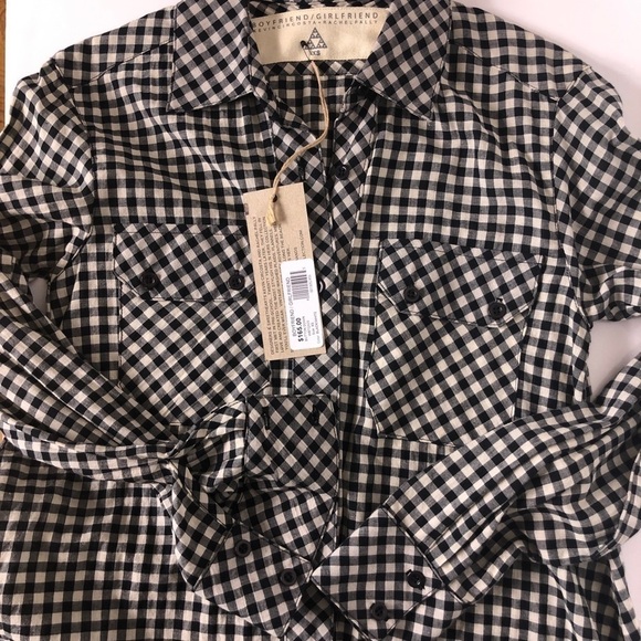 Boyfriend / Girlfriend | Gingham Plaid Shirt - Picture 1 of 4